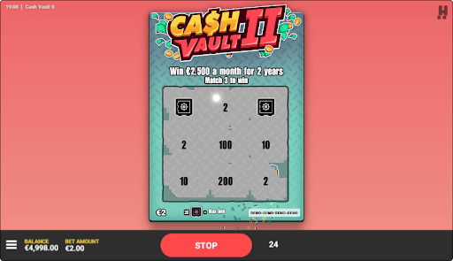 Cash Vault II Scratch Card